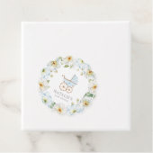 ブルーフラワーボーイ赤ちゃんシャワーメッセージカード フェイバータグ (インサイチュ)