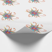 ブルーフラワーマンダラ ラッピングペーパー (角)