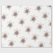 ブルーフラワーマンダラ ラッピングペーパー (フラット)