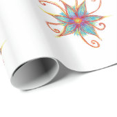 ブルーフラワーマンダラ ラッピングペーパー (ロールコーナー)