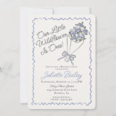 ブルーフラワーマーケットファームFbirthday招待状 招待状 (正面)