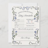 ブルーフラワーマーケットフレッシュフローラアドバイスベビー 招待状 (正面)