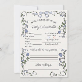 ブルーフラワーマーケットフレッシュフローラアドバイスベビー 招待状