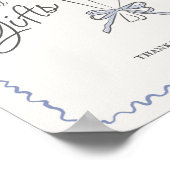 ブルーフラワーマーケットフレッシュフローラカードとギフト ポスター (角)