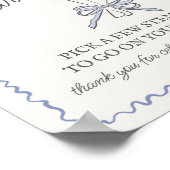 ブルーフラワーマーケットフレッシュフローラブーケバーサイン ポスター (角)