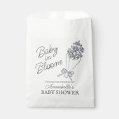 ブルーフラワーマーケットフレッシュフローラベビーシャワー フェイバーバッグ (正面)