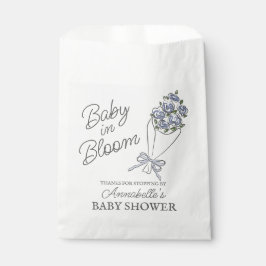 ブルーフラワーマーケットフレッシュフローラベビーシャワー フェイバーバッグ