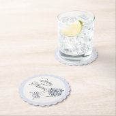 ブルーフラワーマーケットフレッシュフローラベビーシャワー ペーパーコースター (インサイチュ)