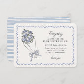 ブルーフラワーマーケットフレッシュフローラレジストリの挿入 エンクロージャーカード (正面/裏面)