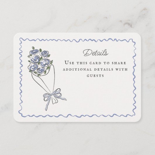 ブルーフラワーマーケットフレッシュフローラ詳細インサート エンクロージャーカード (正面)