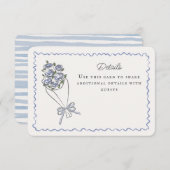 ブルーフラワーマーケットフレッシュフローラ詳細インサート エンクロージャーカード (正面/裏面)