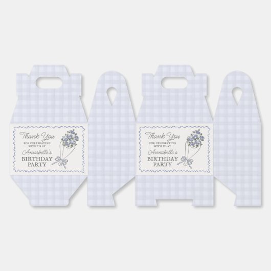 ブルーフラワーマーケットフレッシュフローラ誕生日パーティー フェイバーボックス (見開き)