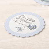 ブルーフラワーマーケットフレッシュフローラ誕生日パーティー ペーパーコースター (アングル)