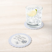 ブルーフラワーマーケットフレッシュフローラ誕生日パーティー ペーパーコースター (インサイチュ)