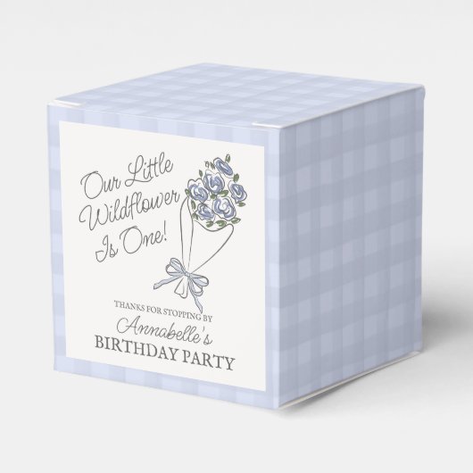 ブルーフラワーマーケットフレッシュフローラ誕生日 フェイバーボックス (正面サイド)