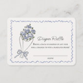 ブルーフラワーマーケットフローラおむつラッフルインサート エンクロージャーカード (正面)