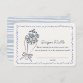 ブルーフラワーマーケットフローラおむつラッフルインサート エンクロージャーカード (正面/裏面)