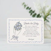 ブルーフラワーマーケットフローラブックベビーインサート エンクロージャーカード (スタンド正面)