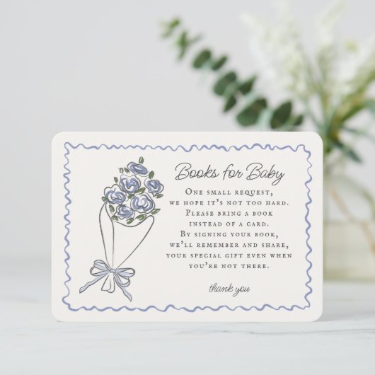 ブルーフラワーマーケットフローラブックベビーインサート エンクロージャーカード (スタンド正面)