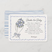 ブルーフラワーマーケットフローラブックベビーインサート エンクロージャーカード (正面/裏面)