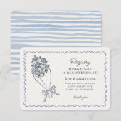 ブルーフラワーマーケット フレッシュ フラワーレジストリー 挿入カード エンクロージャーカード (正面/裏面)