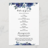 ブルーフラワーメモリアル葬儀順番 プログラム (裏面)