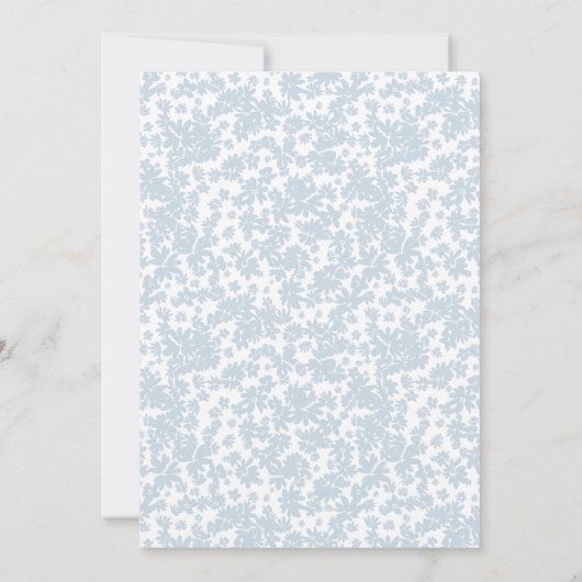 ブルーフラワーモダン30th誕生日招待状 招待状 (裏面)