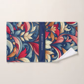 ブルーフラワーモリスアート バスタオルセット (ハンドタオル)