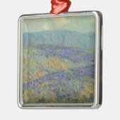 ブルーフラワーランドスケープ(by Granville Redmond) メタルオーナメント (左)