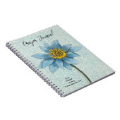 ブルーフラワーヴィンテージスタイル祈りの言葉ジャーナル ノートブック (右側)