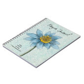 ブルーフラワーヴィンテージスタイル祈りの言葉ジャーナル ノートブック (左側)