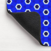 ブルーフラワー抽象芸術パターンマウスパッド マウスパッド (コーナー)