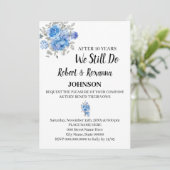 ブルーフラワー結婚ズのアニバーサリー誓い 招待状 (スタンド正面)