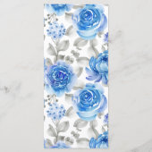 ブルーフラワー結婚ズブライダルシャワーメニュー メニュー (裏面)