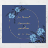 ブルーフラワー結婚ズ ビールラベル (シングルラベル)