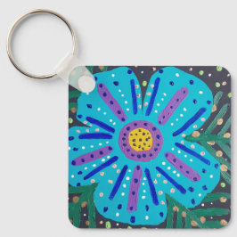 ブルーフラワー絵画ズ キーホルダー