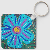 ブルーフラワー絵画ズ キーホルダー (裏面)