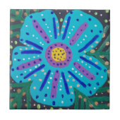 ブルーフラワー絵画ズ タイル (正面)