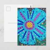 ブルーフラワー絵画ズ ポストカード (正面/裏面)