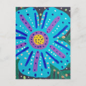 ブルーフラワー絵画ズ ポストカード (正面)