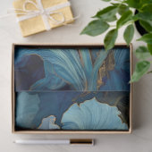 ブルーフラワー色彩の鮮やかティッシュペーパー 薄葉紙 (ギフト)