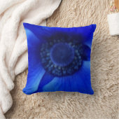 ブルーフラワー装飾用クッション20インチx 20インチ クッション (ブランケット)