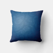 ブルーフラワー装飾用クッション クッション (裏面)