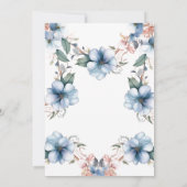 ブルーフラワー ダブル オーダーメイド ウェディング 招待状 (裏面)