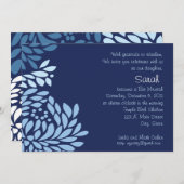 ブルーフラワー 招待状 (正面/裏面)