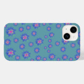 ブルーフラワーiPhone 14ケース Case-Mate iPhoneケース (裏面 (横))