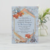 ブルーフランスのに住む国を受け入淡い色のれる 招待状 (スタンド正面)