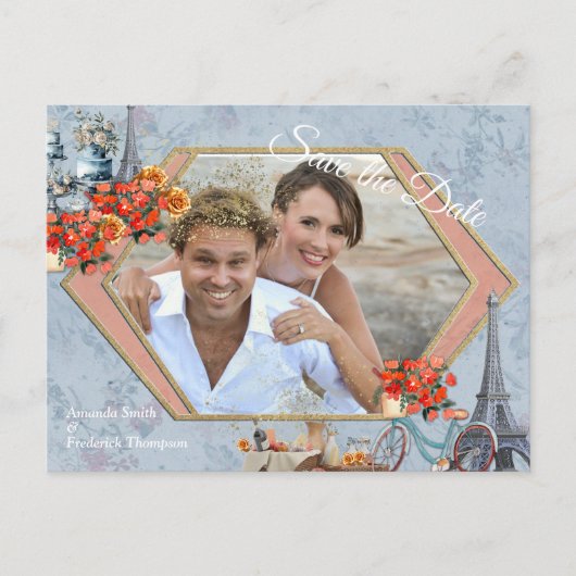 ブルーフランスのに住む国を受け入淡い色のれる 案内ポストカード (正面)