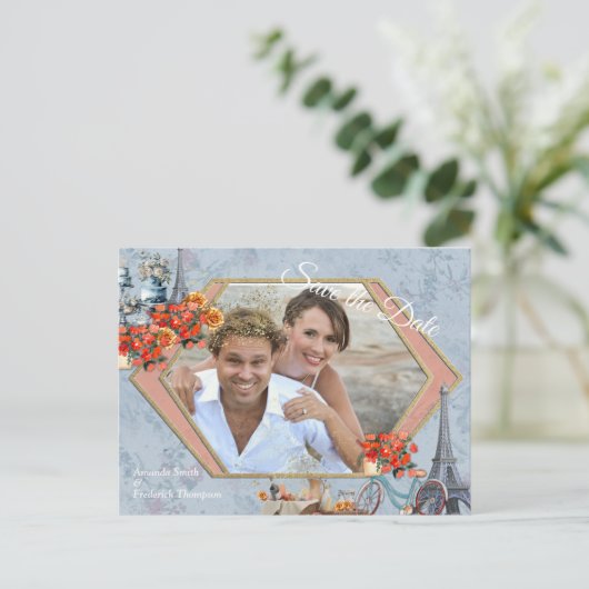 ブルーフランスのに住む国を受け入淡い色のれる 案内ポストカード (スタンド正面)