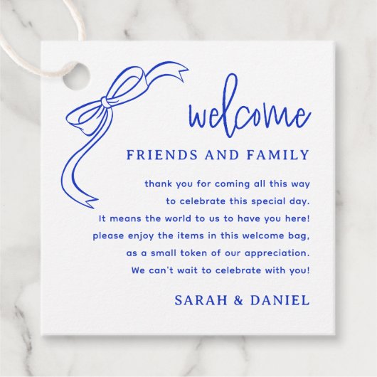 ブルーフランスのの結婚歓迎抱き枕バスケット フェイバータグ (正面)